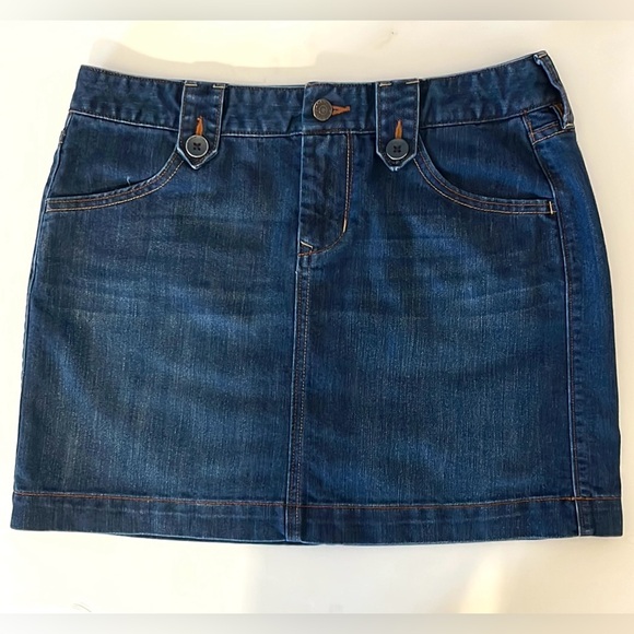 Vintage Old Navy Blue Dark Wash
Denim Jean Mini Skirt Y2K Women Size 6 - Picture 1 of 7